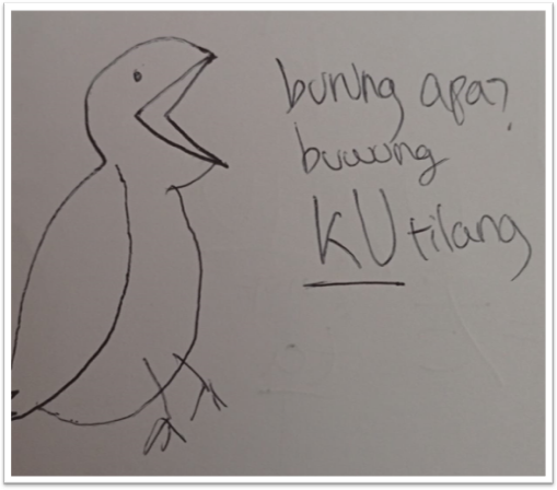 Mnemonic hiragana く (ku)