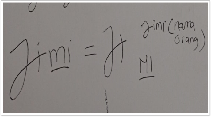 Mnemonic hiragana み (mi)