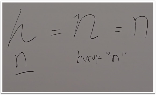 Mnemonic hiragana ん (n)