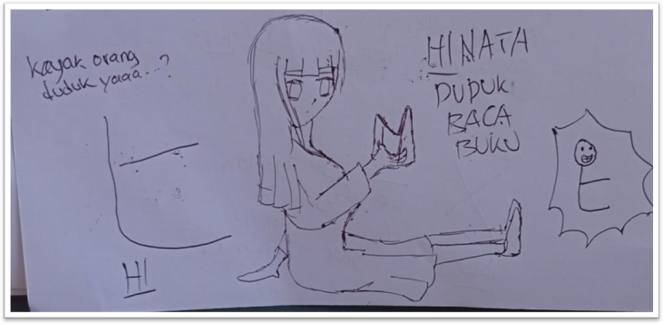 Mnemonic katakana ヒ (hi)