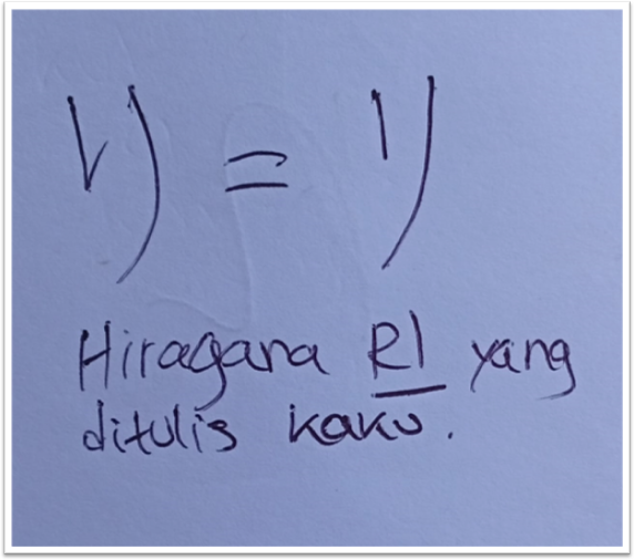 Mnemonic katakana リ (ri)