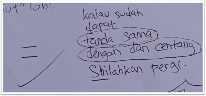 Mnemonic katakana シ (shi)