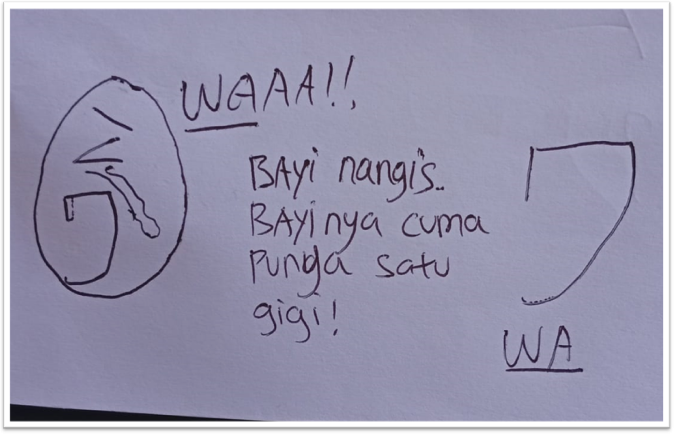 Mnemonic katakana ワ (wa)