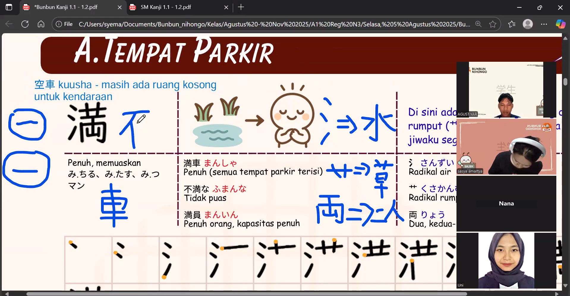 Suasana kelas Bunbun - Reguler N3 Aug 25