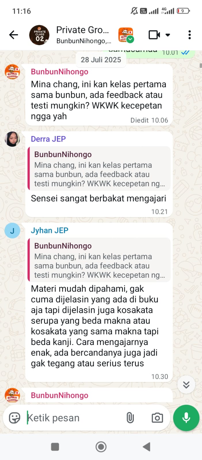 Testimoni WA 3