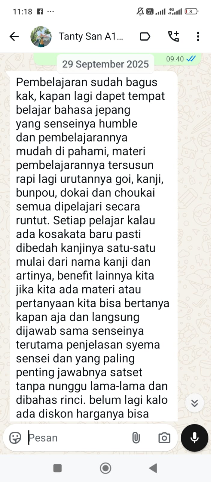 Testimoni WA 4